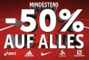 Mindestens 50% Rabatt auf Nike, Adidas, Asics usw. + 15 Euro On Top im 21run Shop