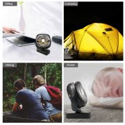 Mini USB Ventilator mit Led Licht Einstellbar Geschwindigkeiten 