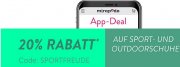 mirapodo 20% auf Sport- + Outdoorschuhe + Sneaker per App