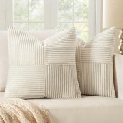 MIULEE Kissenbez&uuml;ge (2er Pack) 40x40cm in Creme f&uuml;r 7,78&euro;