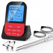 MixcMax Funk Fleischthermometer mit 2 Temperaturf&uuml;hlern