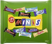 Mixed Minis 1,4kg Gro&szlig;packung mit 71 Snickers, Mars, Twix und weiteren Schokoriegeln