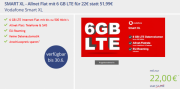 Mobilcom-Debitel Vodafone Smart XL (6GB LTE / Allnet Flat) f&uuml;r 22&euro; mtl.