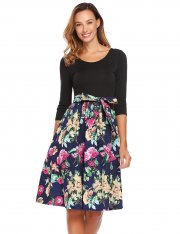 Modfine Damen Blumenkleid
