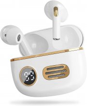 MODNTOGA Wireless Bluetooth Earbuds mit Ladebox im Retro-Design