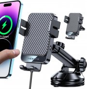 MOKPR Kfz Handyhalterung mit 15W Fast Wireless Charger Ladefunktion