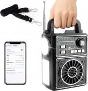 MONKROY Solar und Kurbel Notfallradio mit Bluetooth und LED Taschenlampe