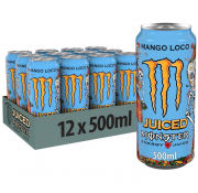 Monster Energy Mango Loco 12 x 500 ml Energy Drink mit Fruchtgeschmack aus Mango, Guave und Ananas