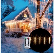 Monzana 13 Meter 80 LEDs Eiszapfen Lichterkette mit Fernbedienung f&uuml;r den Innen- und Au&szlig;enbereich