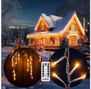 Monzana 20 Meter LED Regenlichterkette Warmwei&szlig; mit Fernbedienung