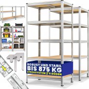 Monzana 2er-Set Schwerlastregale 180x90x60cm verzinkt bis 875kg pro Regal