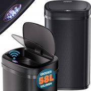 Monzana 58 Liter Sensor Edelstahl M&uuml;lleimer