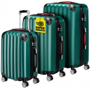 Monzana Baseline 3-teiliges Hartschalenkoffer-Set in silber, gr&uuml;n oder blau