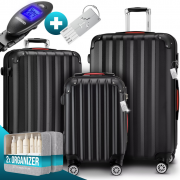 Monzana Baseline 4-Rollen Hartschalenkoffer Set mit Zubeh&ouml;r