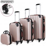 Monzana Baseline 4-Rollen Kofferset 50/60/70 cm inkl. Beauty Case