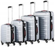 Monzana Baseline 4-Rollen-Trolley Set 48/55/66/75 cm silver