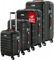 Monzana Baseline Hartschalen Koffer Set S-M-L-XL mit Gel-Griffe und 4 Rollen