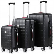 monzana Exopack Line 3-teiliges Hartschalenkoffer-Set mit 360&deg; Rollensystem und Teleskopgriff