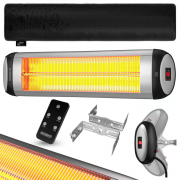 Monzana MZH2501 Infrarot Heizstrahler 2500W f&uuml;r den Au&szlig;enbereich mit Fernbedienung