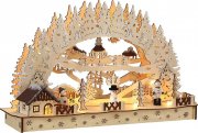 Monzana Weihnachts LED Schwibbogen Winterdorf