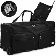 Monzana XXL 160 Liter Reisetasche mit Trolleyfunktion schwarz