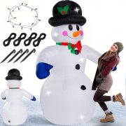 Monzana XXL 240cm Aufblasbarer Schneemann mit LED Licht