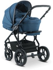 MOON Kombikinderwagen Lusso blue/structure