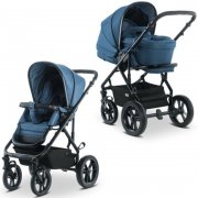 MOON Kombikinderwagen Lusso blue/structure