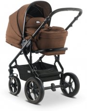 MOON Kombikinderwagen Lusso chocolate / structure
