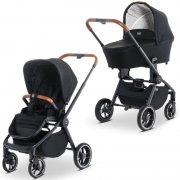 MOON Kombikinderwagen Resea Kombi black/black panama