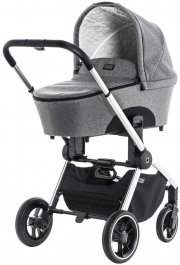 MOON Kombikinderwagen Resea Silver/Black Panama