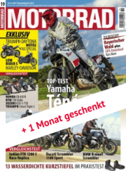 MOTORRAD Schnupperabo (8 Ausgaben) f&uuml;r nur 27,30 Euro + 31,85 Euro Geldpr&auml;mie 