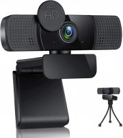 Movalpow Full 1080P HD Autofokus Webcam mit Objektivdeckel und Mikrofon