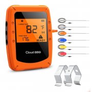 MOVATY Kabelloses Bluetooth Digital Grillthermometer mit 6 Temperaturf&uuml;hler