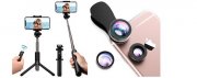 Mpow Bluetooth Selfiestick mit Einbeinstativ f&uuml;r 19,69&euro;+ 3 in 1 Clip-On Fischaugen Objektiv