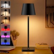 MUEZDUR Kabellose Dimmbare Touch RGB LED Akku Tischlampe