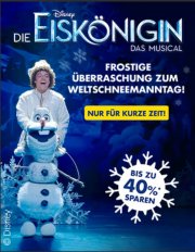 (Musical) Disneys DIE EISK&Ouml;NIGIN im Stage Theater Hamburg bis zu 40% Rabatt je nach Vorstellung