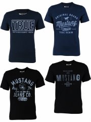 Mustang Herren 4er Pack T-Shirt Frontprint Rundhals
