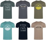 MUSTANG Herren T-Shirts Rundhals Kurzarm Logo Print