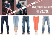 Mustang Jeans, Shorts & Capris je nur 29,99 Euro + 10% Extra-Rabatt ab 2 St&uuml;ck im Jeans Direct Shop