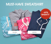 MustHave Sweatshirts f&uuml;r Damen und Herren shoppt ihr mit bis zu 60% Rabatt bei Designermode