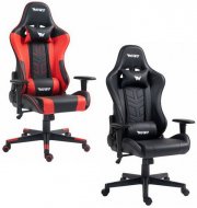 MUWO DEV1L E-Sports Gamingstuhl in 2 Farben mit Kopf- und R&uuml;ckenkissen