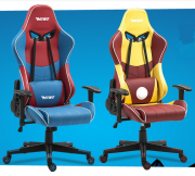 MUWO Hero E-Sports Gamingstuhl in 2 Farben mit Kopf- und R&uuml;ckenkissen
