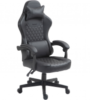 MUWO Lux Comfort E-Sports Gamingstuhl mit Kopf- und R&uuml;ckenkissen