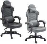 MUWO Lux Comfort E-Sports Gamingstuhl mit Kopf- und R&uuml;ckenkissen