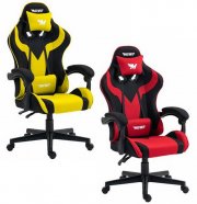 MUWO MystiX E-Sports Gamingstuhl in 2 Farben mit Kopfkissen und R&uuml;ckenkissen
