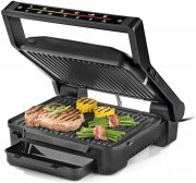 N8WERK Digital-Kontakt-Grill in der Midnight Edition mit 6 Grill-Programme und Touch-Display