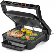N8WERK Digital-Kontakt-Grill Midnight Edition mit 6 Grill-Programmen