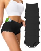 Nahtlose High Waist Slips f&uuml;r Damen im Doppelpack