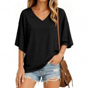 NAIOSS Damen Oversize T-Shirt mit V-Ausschnitt f&uuml;r nur 8,99&euro;